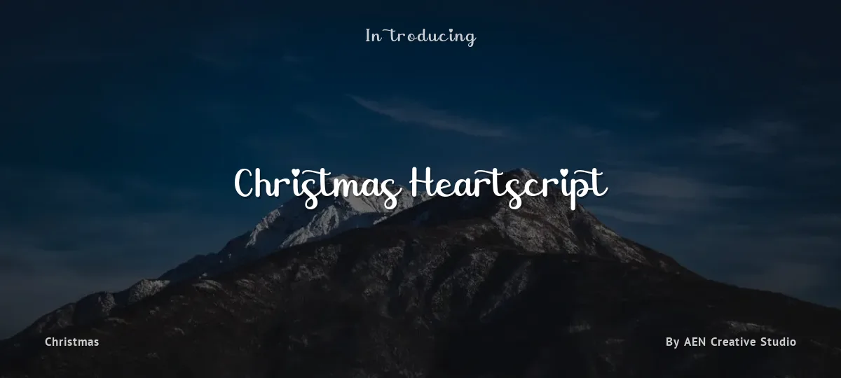Christmas Heartscript font preview