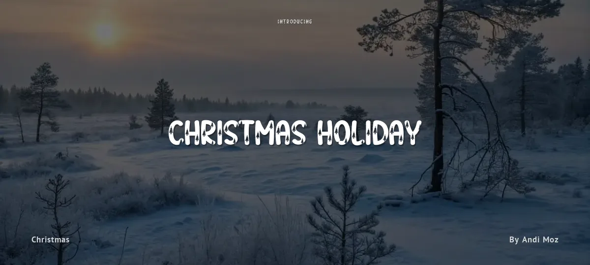 Christmas Holiday font preview