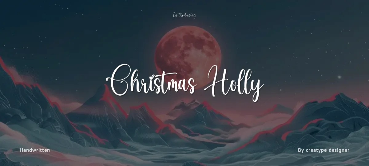 Christmas Holly font preview