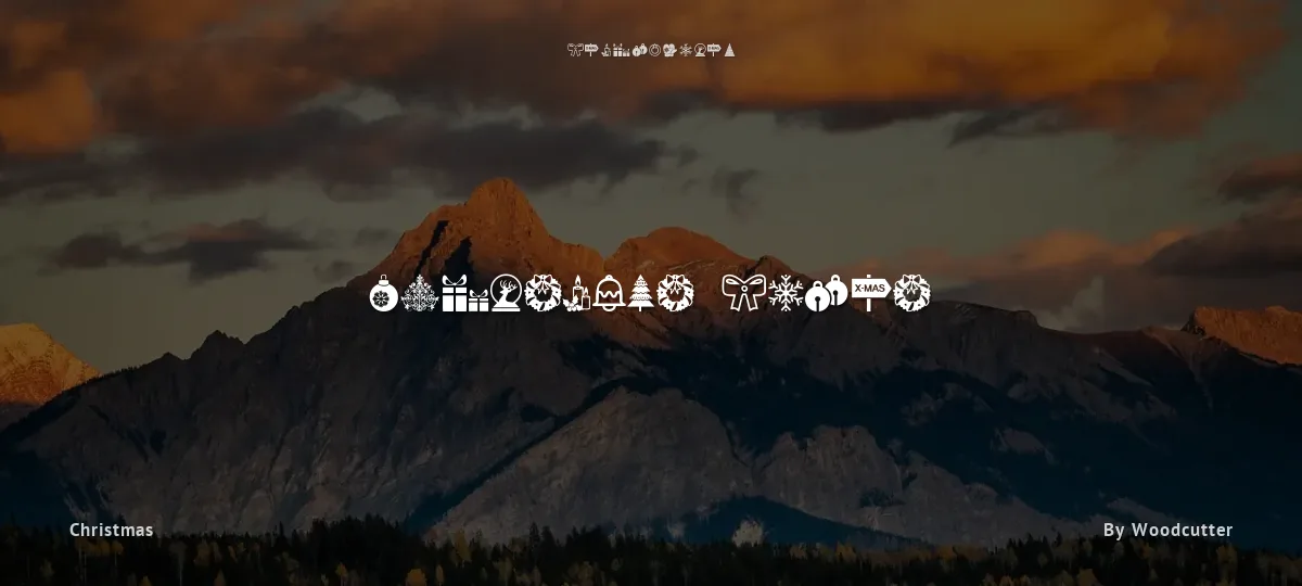 Christmas Icons font preview