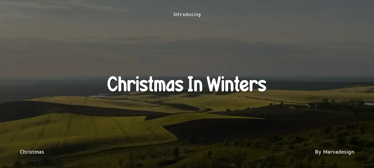 Christmas In Winters font preview