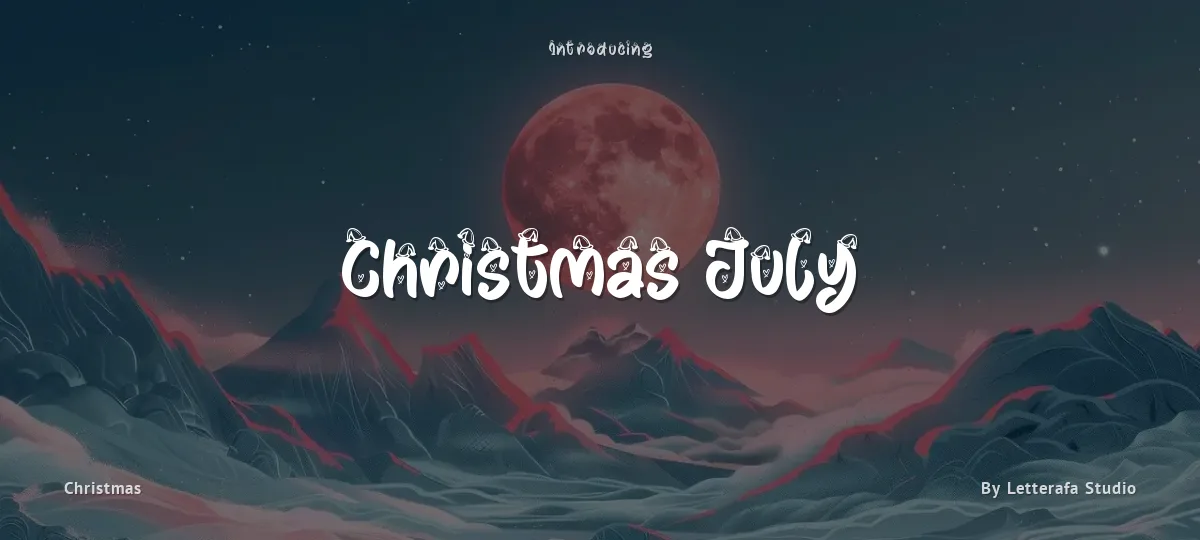 Christmas July font preview