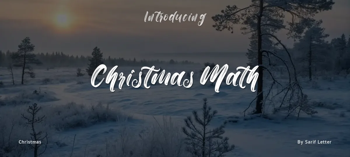 Christmas Math font preview