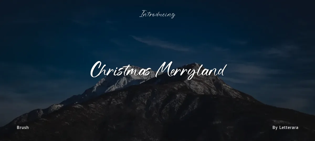 Christmas Merryland font preview