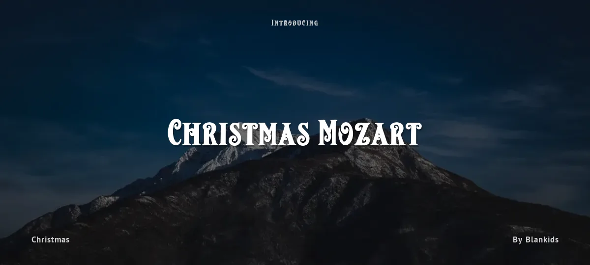 Christmas Mozart font preview
