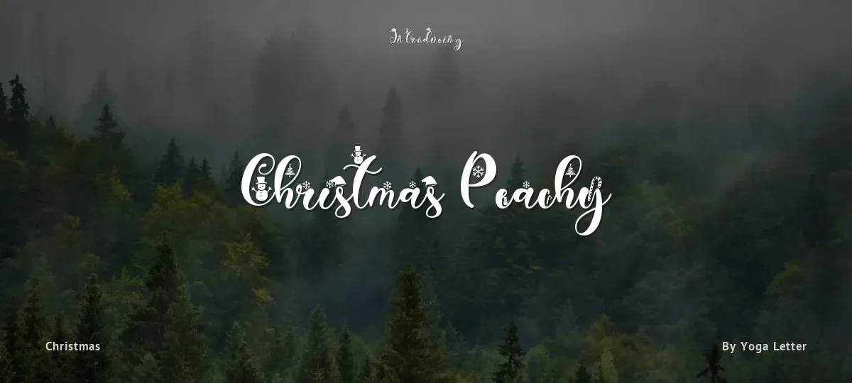 Christmas Peachy font preview