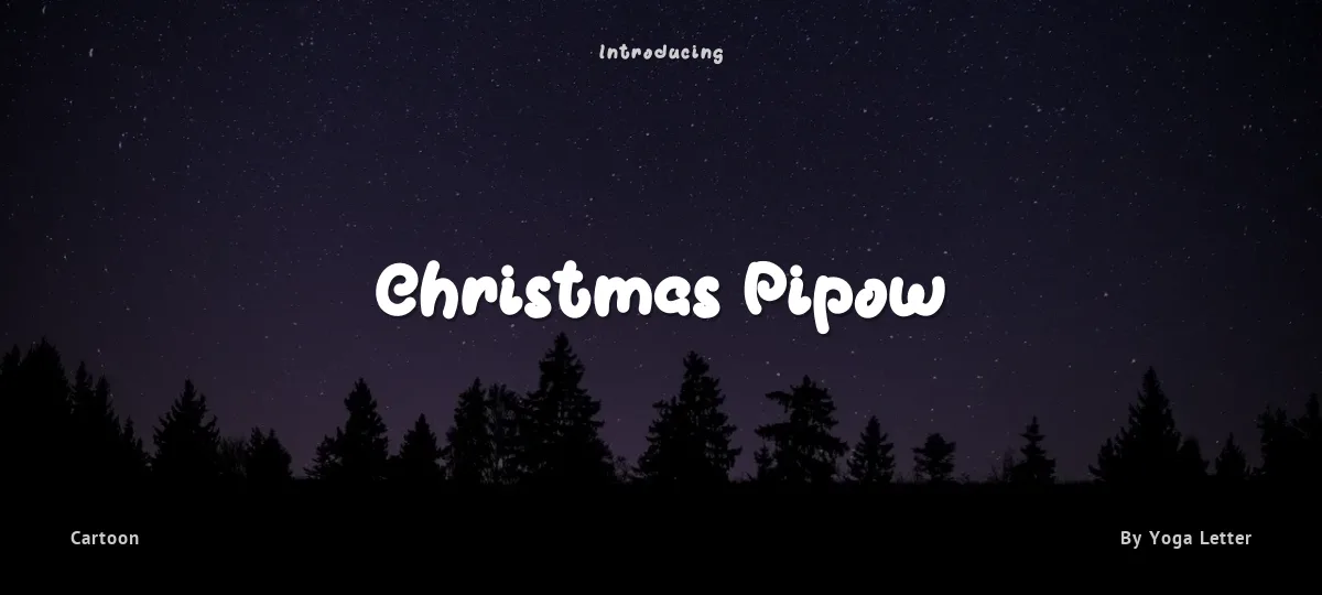 Christmas Pipow font preview