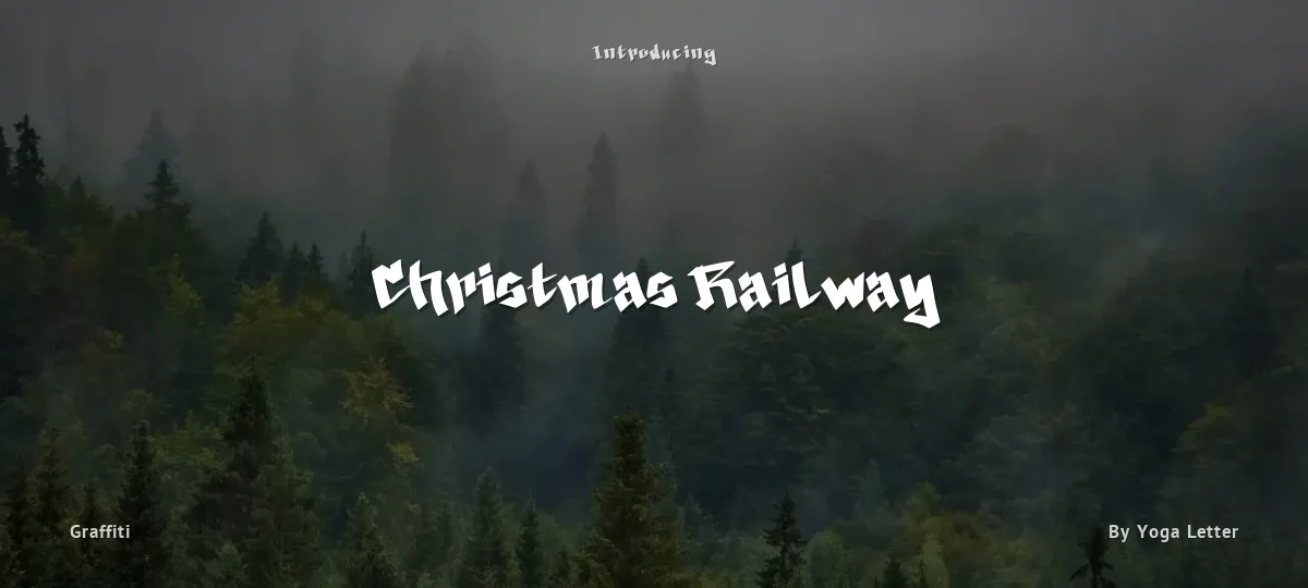 Christmas Railway font preview