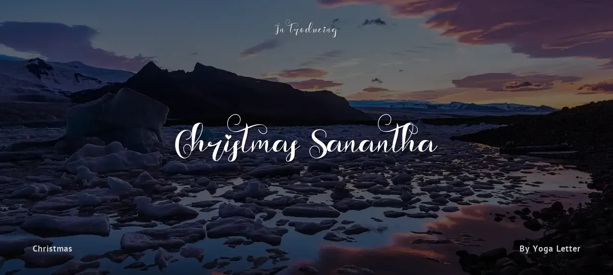 Christmas Sanantha font preview