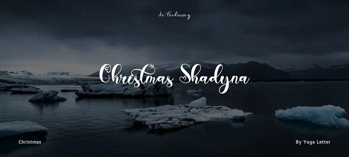 Christmas Shadyna font preview