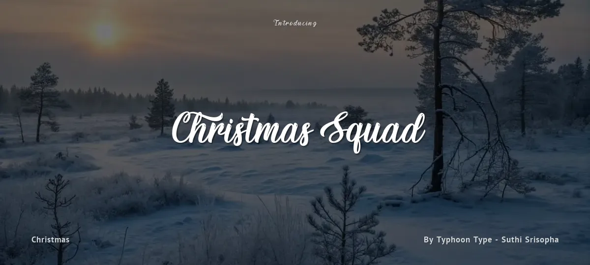 Christmas Squad font preview