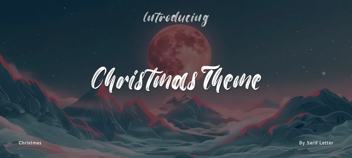 Christmas Theme font preview