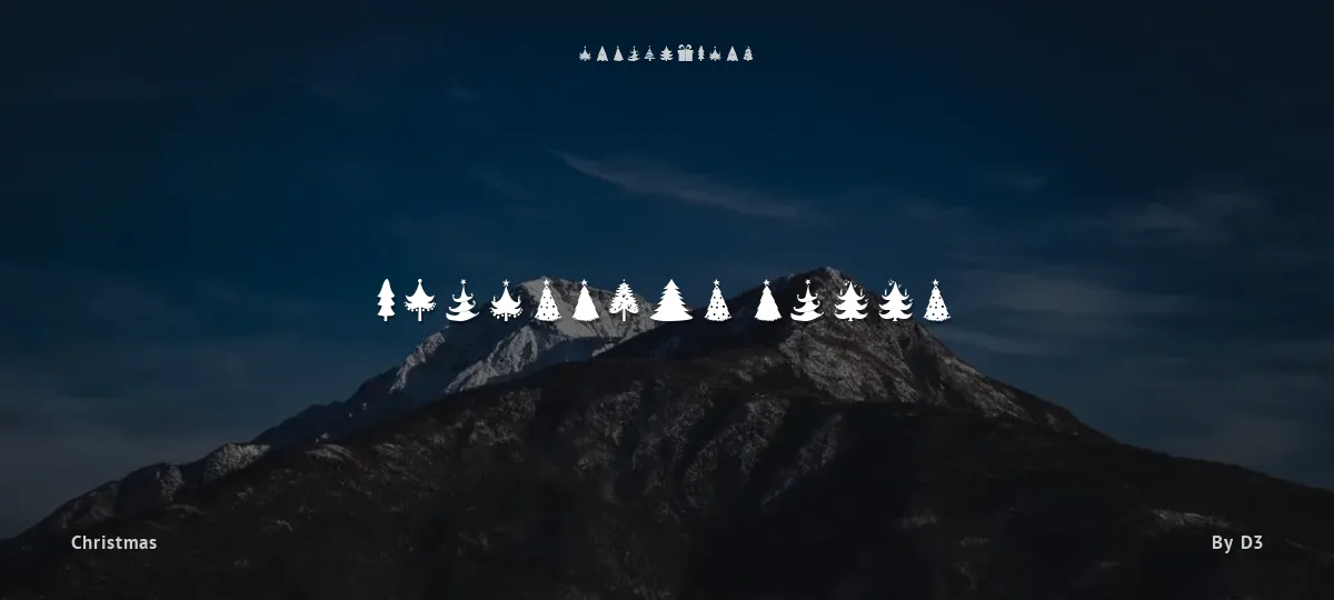 Christmas Trees font preview