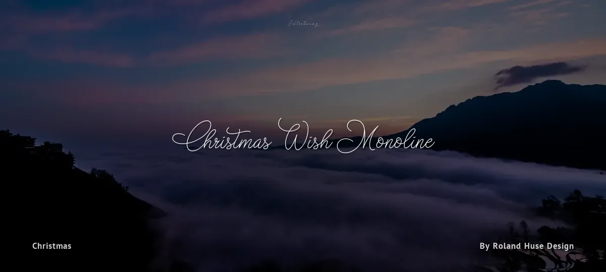 Christmas Wish Monoline font preview