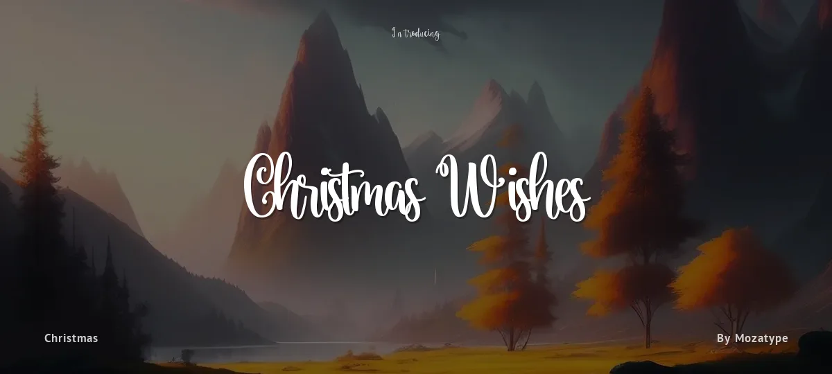Christmas Wishes font preview