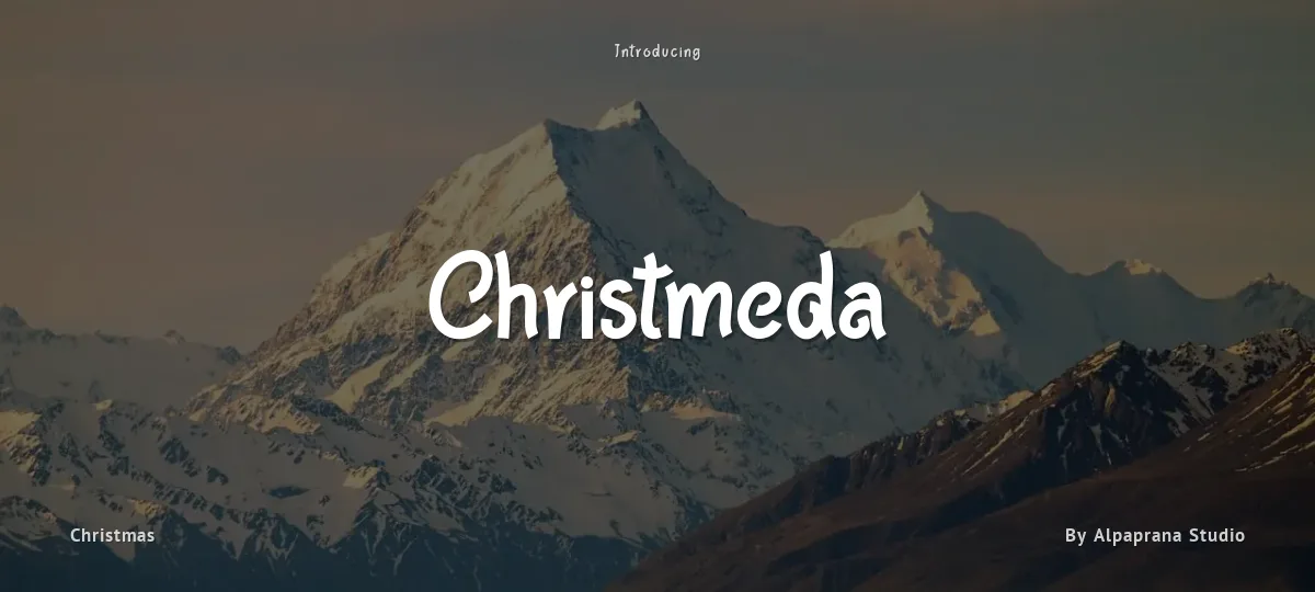 Christmeda font preview