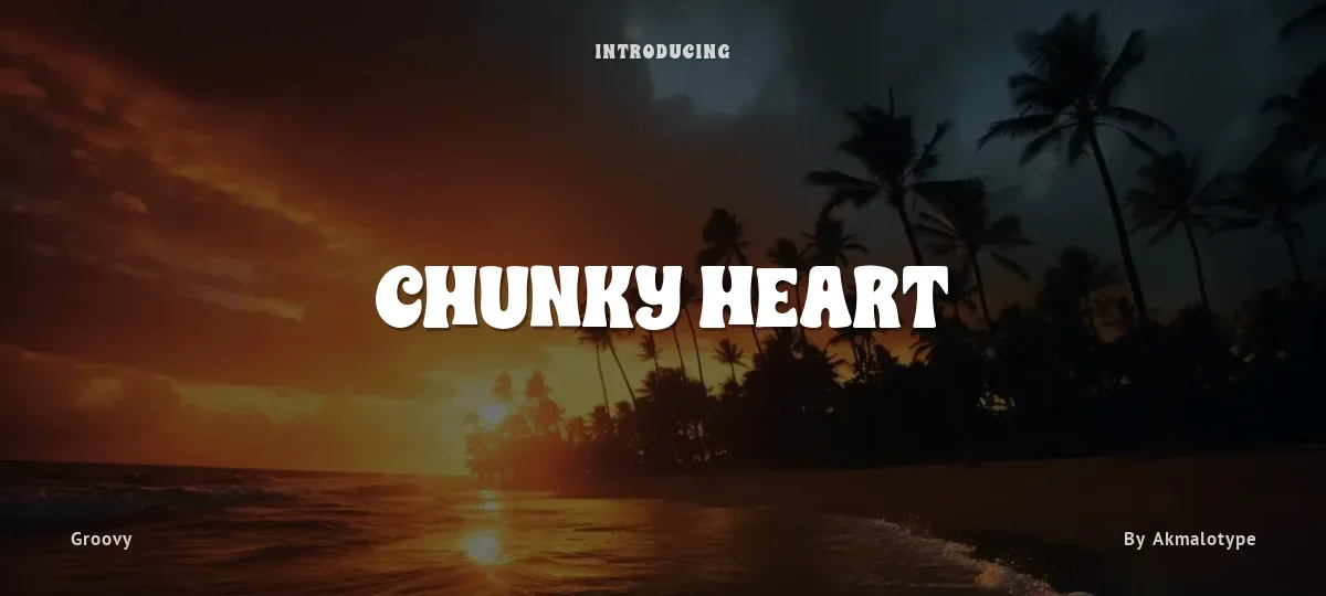 Chunky Heart font preview