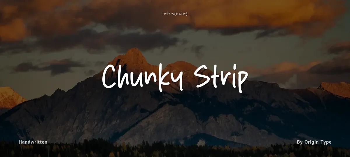 Chunky Strip font preview