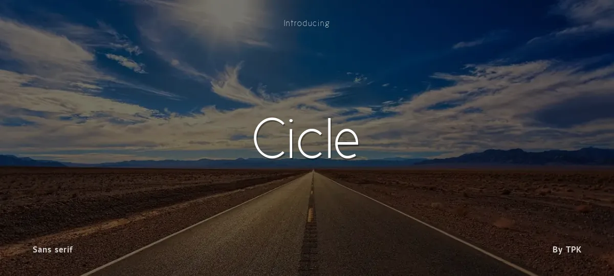 Cicle font preview