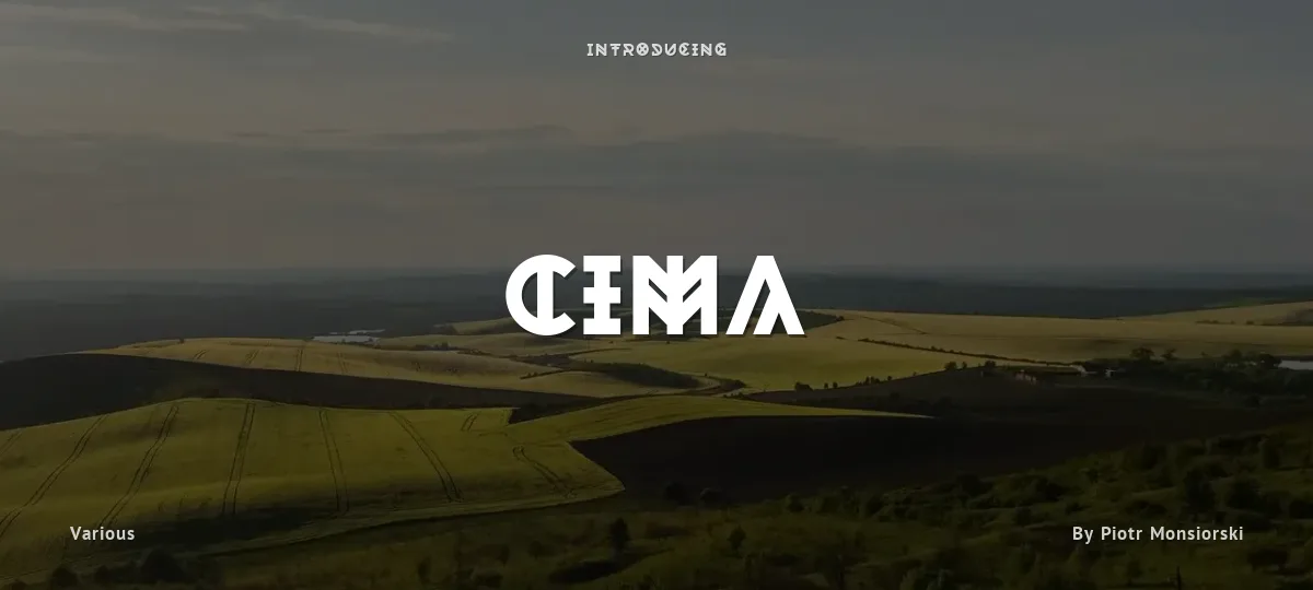 Cima font preview