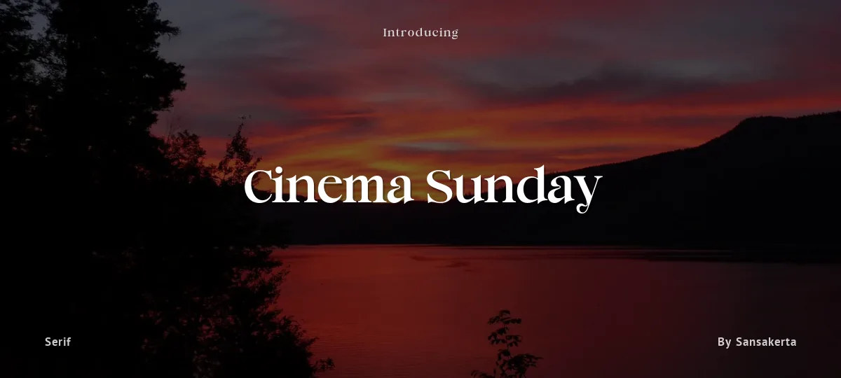 Cinema Sunday font preview
