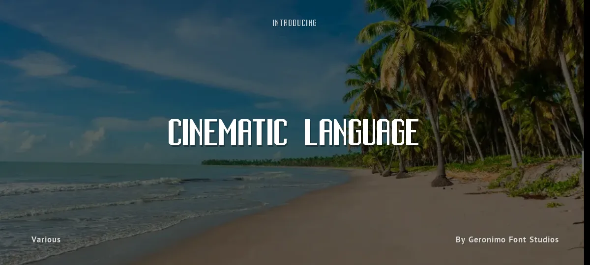 Cinematic Language font preview