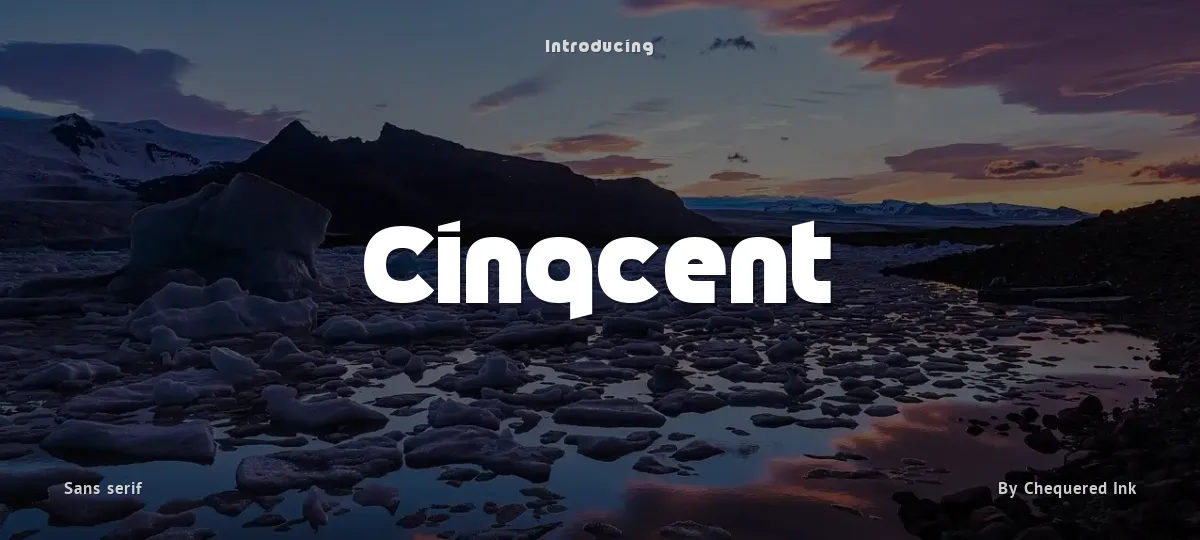 Cinqcent font preview