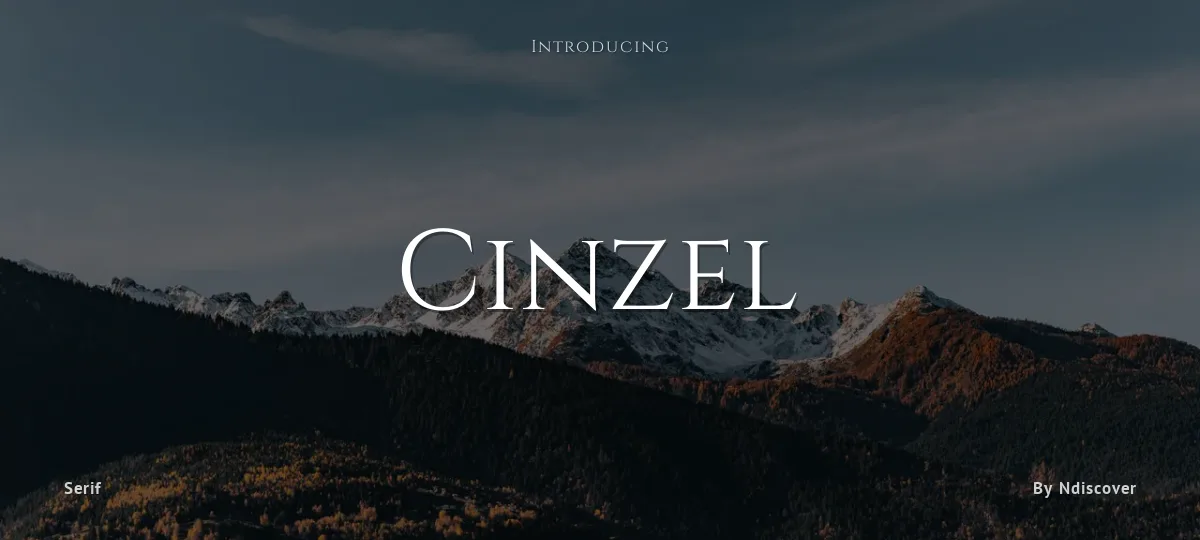 Cinzel font preview
