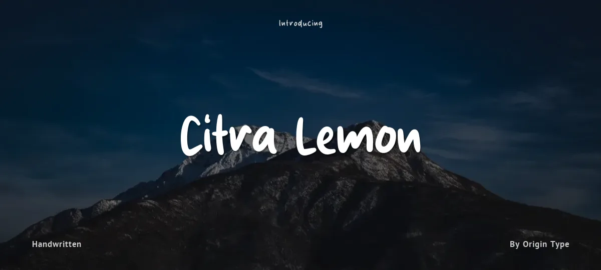 Citra Lemon font preview