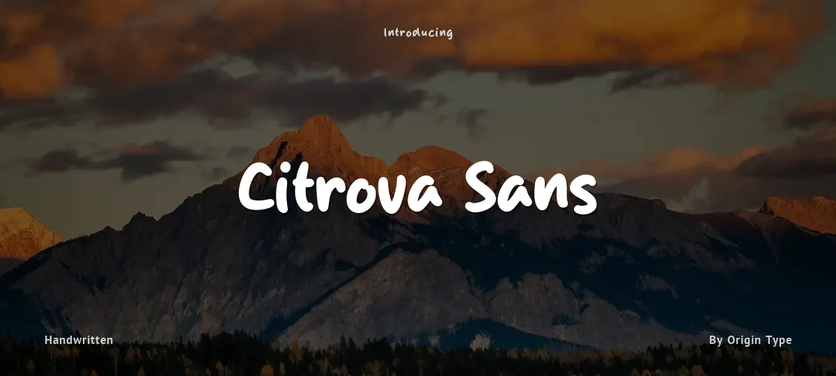 Citrova Sans font preview