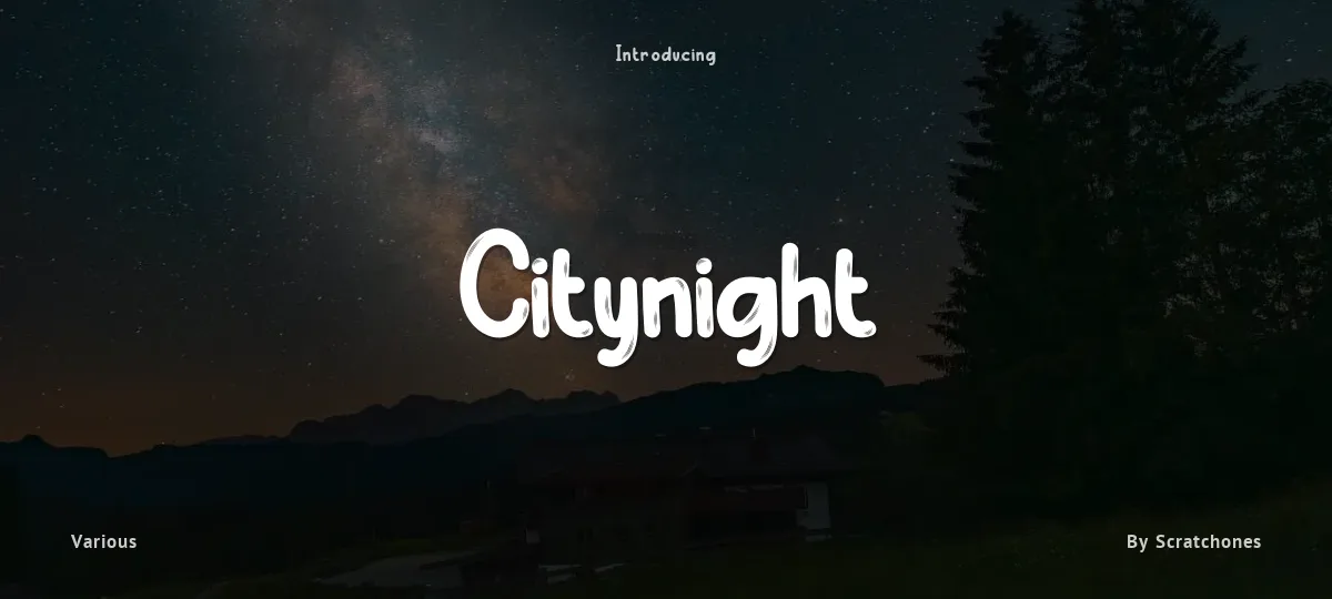 Citynight font preview