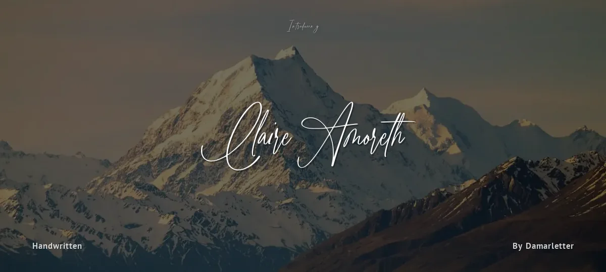 Claire Amoreth font preview