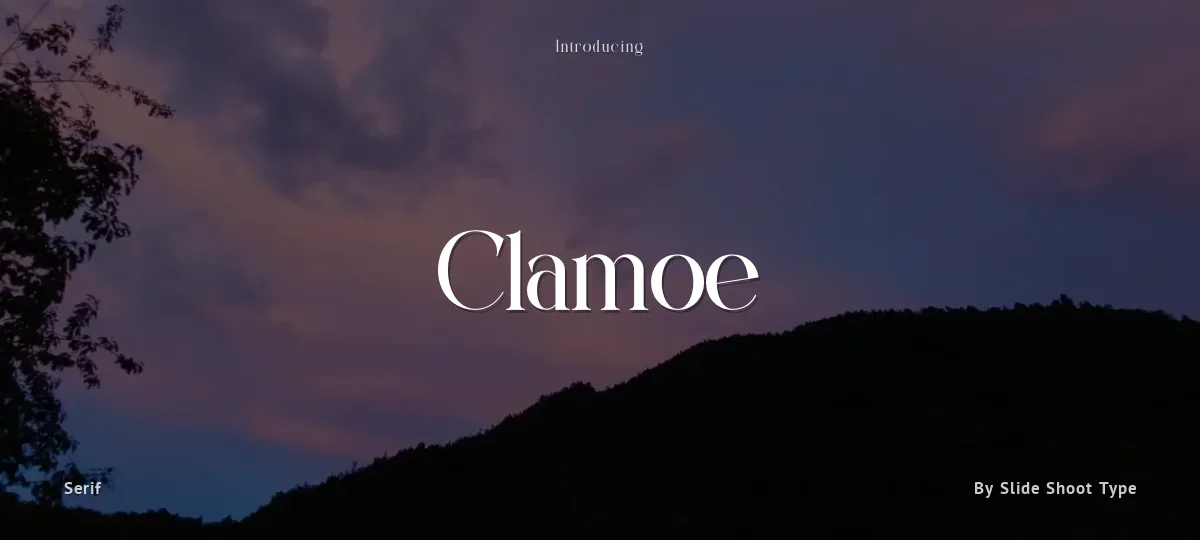 Clamoe font preview
