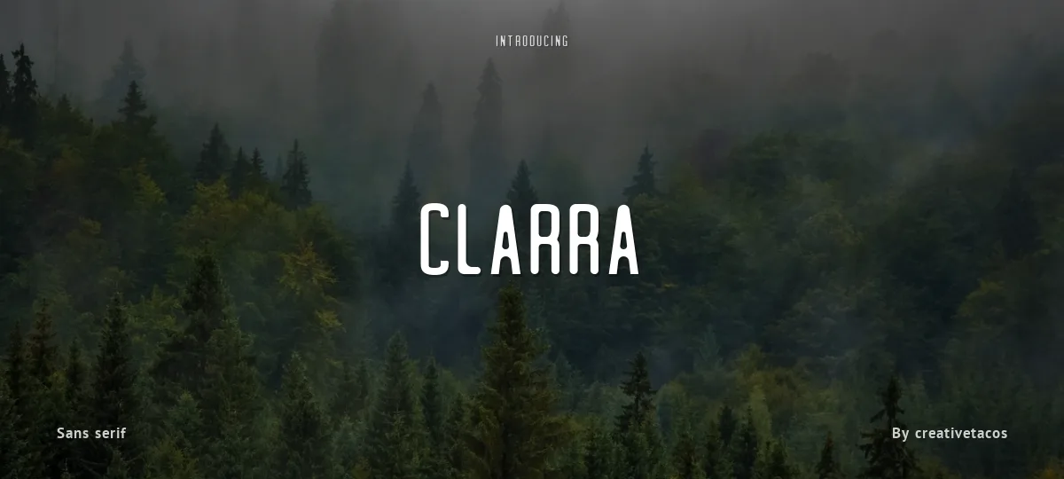 Clarra font preview