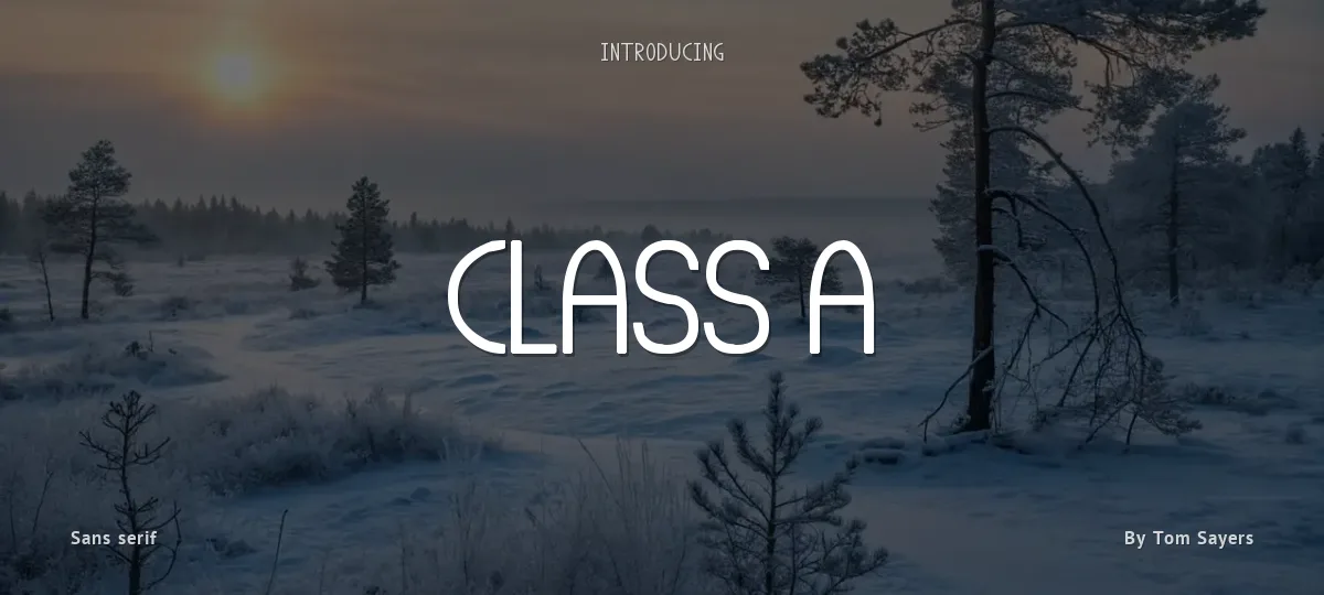 Class A font preview