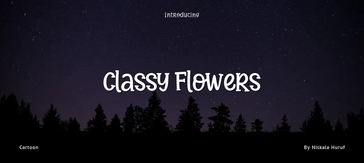 Classy Flowers font preview