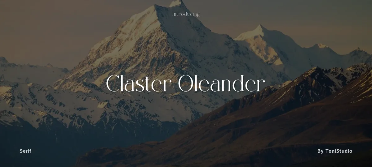 Claster Oleander font preview