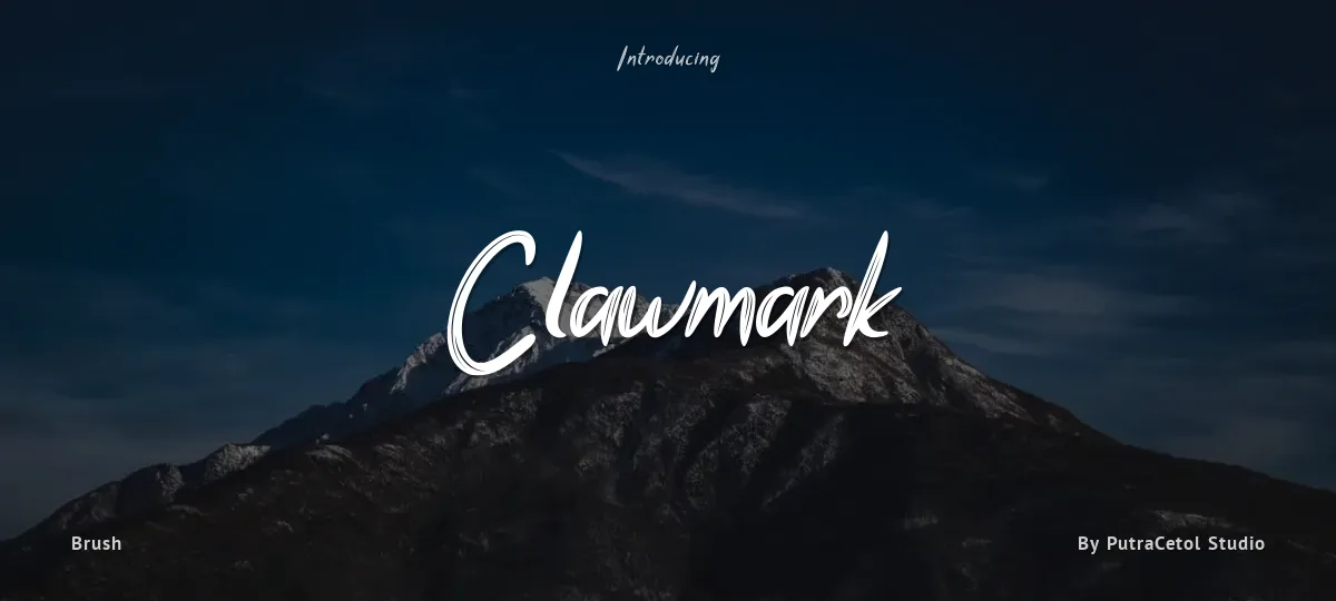 Clawmark font preview