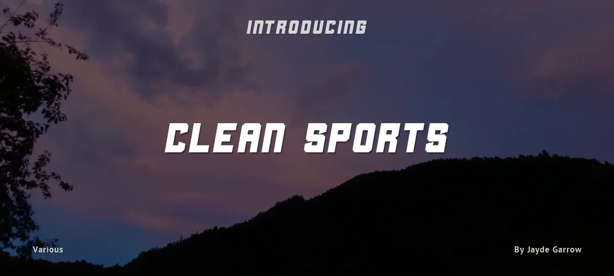 Clean Sports font preview