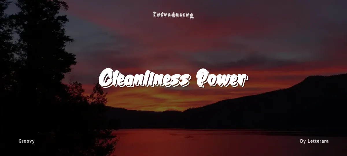 Cleanliness Power font preview