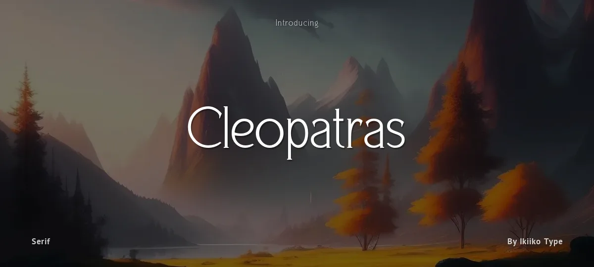Cleopatras font preview