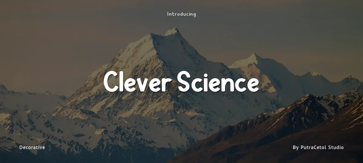 Clever Science font preview