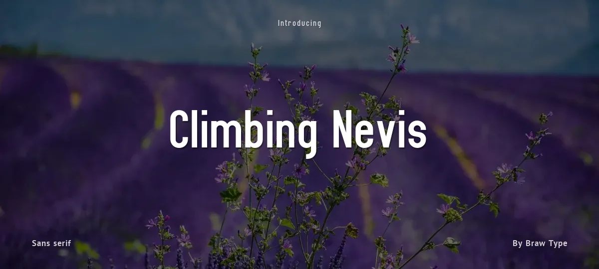 Climbing Nevis font preview