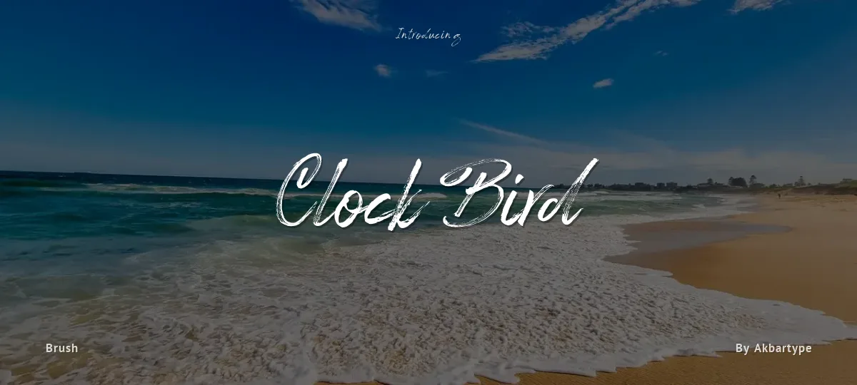 Clock Bird font preview
