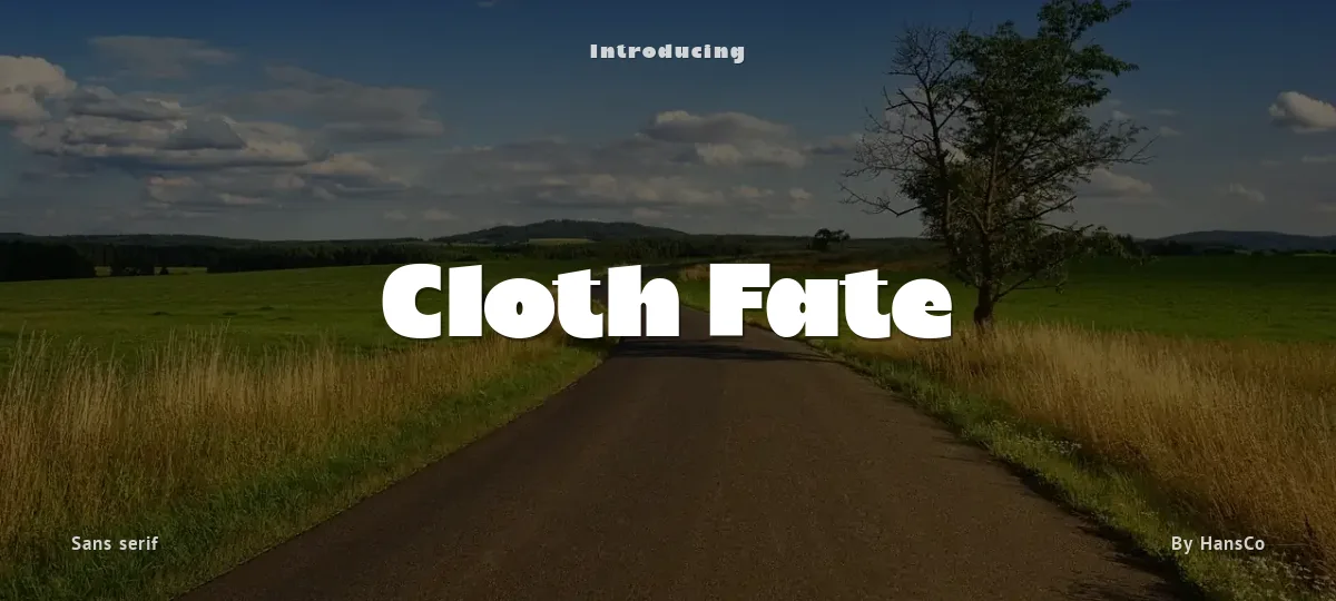 Cloth Fate font preview