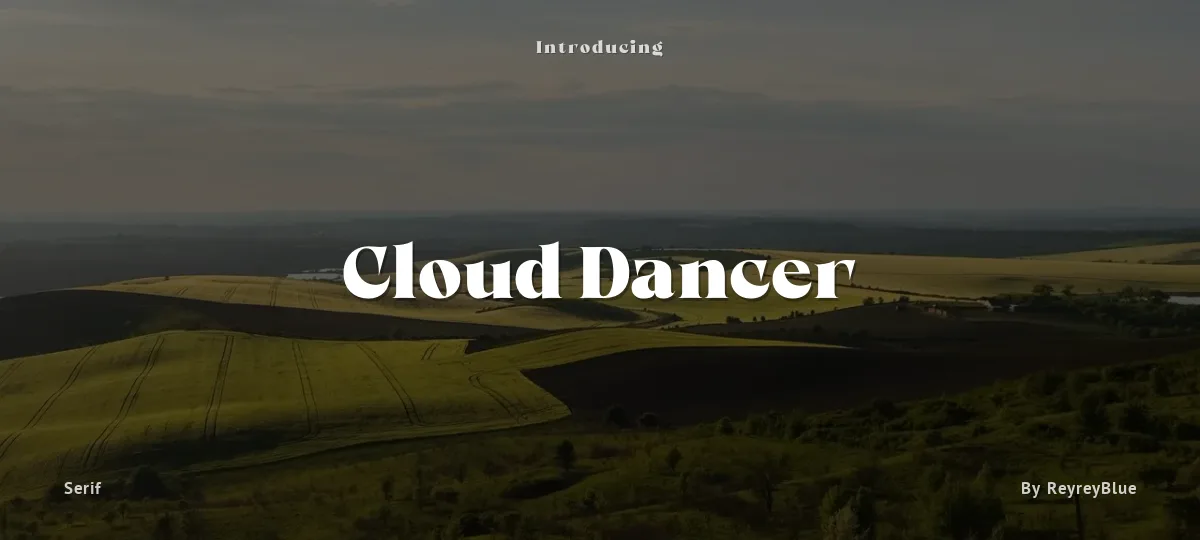 Cloud Dancer font preview