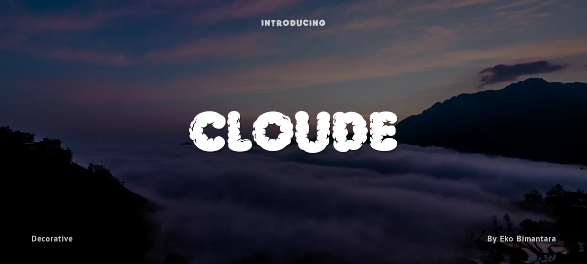 Cloude font preview