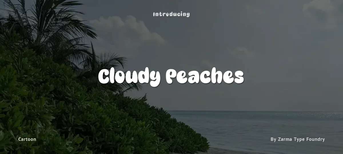 Cloudy Peaches font preview