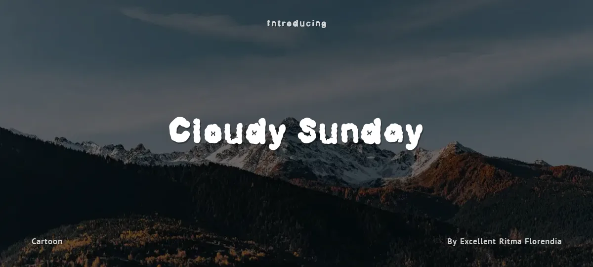 Cloudy Sunday font preview