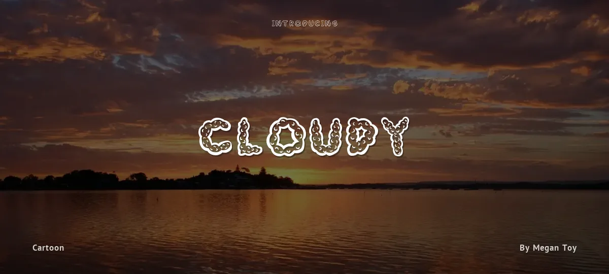 Cloudy font preview